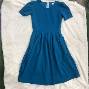 LuLaRoe Teal Short Sleeve Dress